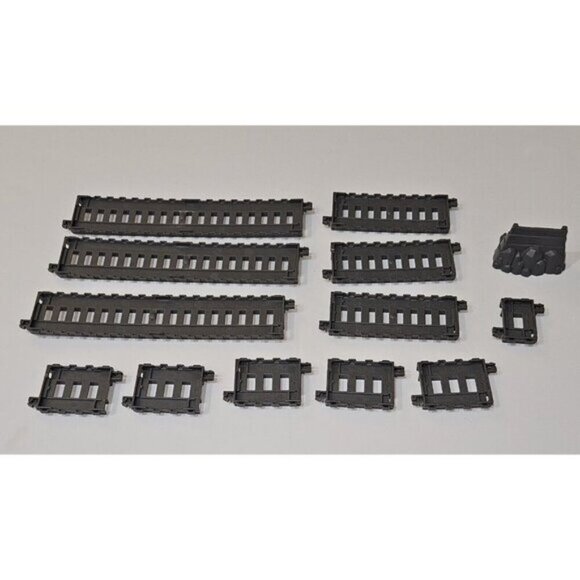 32 Thomas Trackmaster Gray Train Track Lot Mixed Straight Curved Switch End - Picture 10 of 12